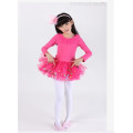 Розовый сладкий очаровательный бальные танцы платье, Вальс танец платье для девочек